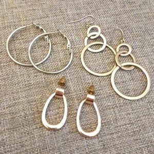 Set of 3 Hoop Earrings - Pre-loved